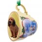STCD69 Bloodhound Sleigh Ride Holiday Tea Cup Ornament