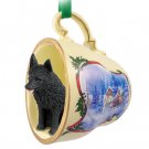 STCD71 Schipperke  Sleigh Ride Holiday Tea Cup Ornament