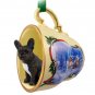 STCD73 French Bulldog Sleigh Ride Holiday Tea Cup Ornament