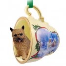 STCD79 Norwich Terrier Sleigh Ride Holiday Tea Cup Ornament