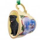 STCD89 Bouvier, Uncropped Sleigh Ride Holiday Tea Cup Ornament
