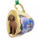 STCD97 Vizsla Sleigh Ride Holiday Tea Cup Ornament