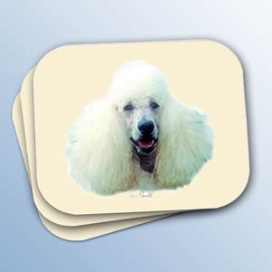 WCMP104A Poodle White Sport Cut Mouse Pad