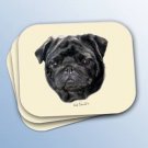 WCMP18B Pug Black Mouse Pad