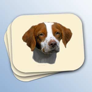 WCMP27B Brittany Brown & White Mouse Pad