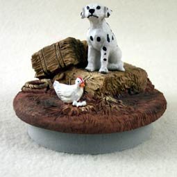 DTTC02 Dalmatian Tiny One Candle Topper ""A Day on the Farm""