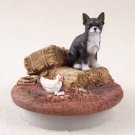 DTTC06A Chihuahua, Black & White Tiny One Candle Topper ""A Day on the Farm""
