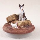 DTTC07B Bull Terrier, Brindle Tiny One Candle Topper ""A Day on the Farm""