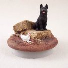 DTTC08D German Shepherd, Black Tiny One Candle Topper ""A Day on the Farm""