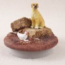 DTTC100B Great Dane, Fawn, Uncropped Tiny One Candle Topper ""A Day on the Farm""