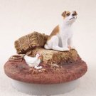 DTTC105A Jack Russell Terrier, Brown & White, Smooth Coat Tiny One Candle Topper ""A Day on the Farm