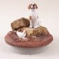 DTTC106A Pointer, Brown & White Tiny One Candle Topper ""A Day on the Farm""