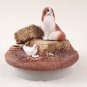 DTTC110B Japanese Chin, Brown & White Tiny One Candle Topper ""A Day on the Farm""