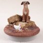 DTTC111 Italian Greyhound Tiny One Candle Topper ""A Day on the Farm""
