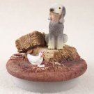 DTTC115 Bedlington Terrier Tiny One Candle Topper ""A Day on the Farm""