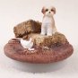 DTTC128B Shih Tzu, Tan, Sport cut Tiny One Candle Topper ""A Day on the Farm""