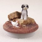 DTTC128D Shih Tzu, Black & White, Sport cut Tiny One Candle Topper ""A Day on the Farm""