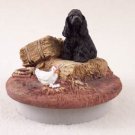 DTTC15B Cocker Spaniel, Black Tiny One Candle Topper ""A Day on the Farm""