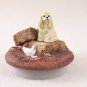 DTTC15C Cocker Spaniel, Blonde Tiny One Candle Topper ""A Day on the Farm""
