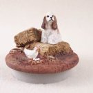 DTTC15D Cocker Spaniel, Brown & White Tiny One Candle Topper ""A Day on the Farm""