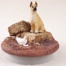 DTTC16B Great Dane, Fawn Tiny One Candle Topper ""A Day on the Farm""