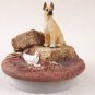 DTTC16B Great Dane, Fawn Tiny One Candle Topper ""A Day on the Farm""