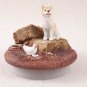 DTTC17C Husky, Red & White, Blue Eyes Tiny One Candle Topper ""A Day on the Farm""