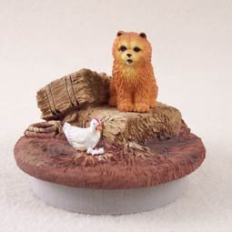DTTC21B Chow, Red Tiny One Candle Topper ""A Day on the Farm""