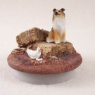 DTTC23A Collie, Sable Tiny One Candle Topper ""A Day on the Farm""