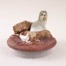DTTC26C Shih Tzu, Mixed Tiny One Candle Topper ""A Day on the Farm""
