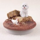DTTC29 Bichon Frise Tiny One Candle Topper ""A Day on the Farm""