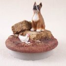 DTTC33A Boxer Tiny One Candle Topper ""A Day on the Farm""