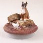 DTTC33A Boxer Tiny One Candle Topper ""A Day on the Farm""