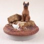 DTTC33B Boxer, Tawny Tiny One Candle Topper ""A Day on the Farm""