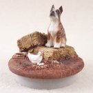 DTTC33C Boxer, Brindle Tiny One Candle Topper ""A Day on the Farm""