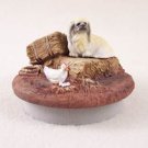 DTTC36 Pekingese Tiny One Candle Topper ""A Day on the Farm""