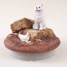 DTTC39 Samoyed  Tiny One Candle Topper ""A Day on the Farm""