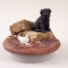 DTTC40B Shar Pei, Black Tiny One Candle Topper ""A Day on the Farm""