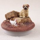 DTTC40C Shar Pei, Cream Tiny One Candle Topper ""A Day on the Farm""