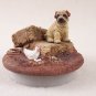 DTTC40C Shar Pei, Cream Tiny One Candle Topper ""A Day on the Farm""