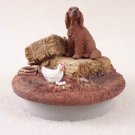 DTTC41 Irish Setter Tiny One Candle Topper ""A Day on the Farm""