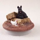DTTC42 Scottish Terrier  Tiny One Candle Topper ""A Day on the Farm""