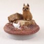 DTTC46A Brussels Griffon, Red Tiny One Candle Topper ""A Day on the Farm""