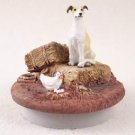 DTTC54D Greyhound, Tan & White Tiny One Candle Topper ""A Day on the Farm""