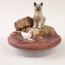 DTTC55A Akita Gray Tiny One Candle Topper ""A Day on the Farm""
