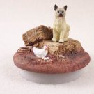 DTTC55B Akita, Fawn Tiny One Candle Topper ""A Day on the Farm""