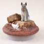 DTTC58A Schnauzer, Giant, Gray Tiny One Candle Topper ""A Day on the Farm""