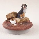 DTTC61 Bernese Mountain Dog Tiny One Candle Topper ""A Day on the Farm""