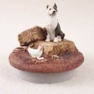 DTTC65B Pit Bull Terrier, Brindle Tiny One Candle Topper ""A Day on the Farm""