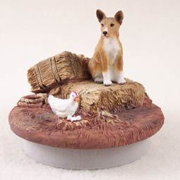 DTTC70 Basenji Tiny One Candle Topper ""A Day on the Farm""